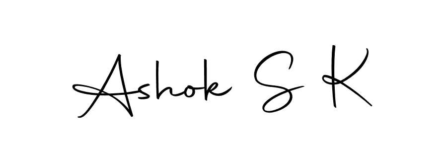 Create a beautiful signature design for name Ashok S K. With this signature (Autography-DOLnW) fonts, you can make a handwritten signature for free. Ashok S K signature style 10 images and pictures png