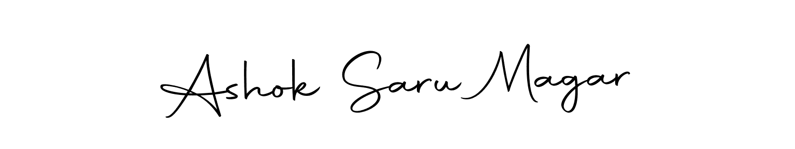 Design your own signature with our free online signature maker. With this signature software, you can create a handwritten (Autography-DOLnW) signature for name Ashok Saru Magar. Ashok Saru Magar signature style 10 images and pictures png