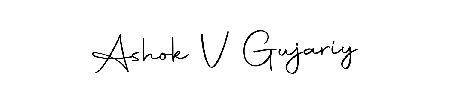 Make a short Ashok V Gujariy signature style. Manage your documents anywhere anytime using Autography-DOLnW. Create and add eSignatures, submit forms, share and send files easily. Ashok V Gujariy signature style 10 images and pictures png