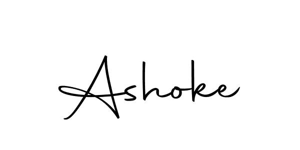 Design your own signature with our free online signature maker. With this signature software, you can create a handwritten (Autography-DOLnW) signature for name Ashoke. Ashoke signature style 10 images and pictures png