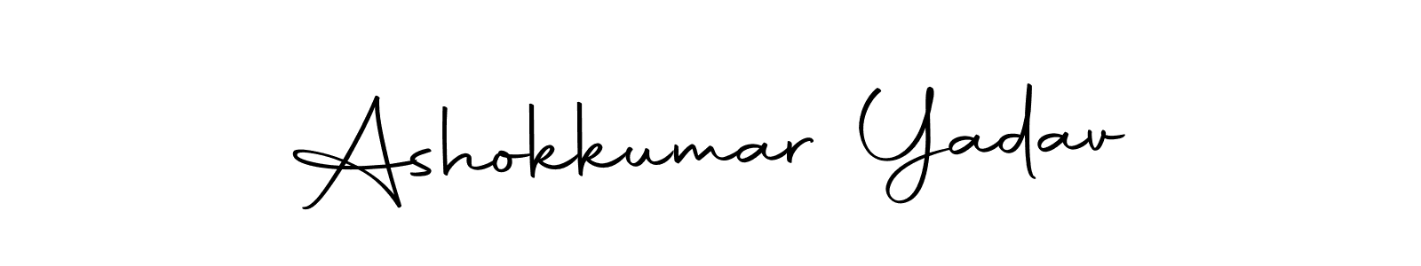 How to make Ashokkumar Yadav name signature. Use Autography-DOLnW style for creating short signs online. This is the latest handwritten sign. Ashokkumar Yadav signature style 10 images and pictures png