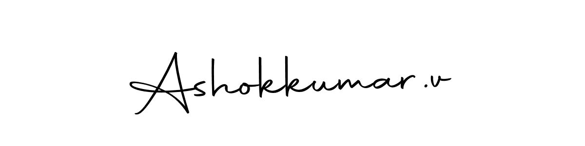 Use a signature maker to create a handwritten signature online. With this signature software, you can design (Autography-DOLnW) your own signature for name Ashokkumar.v. Ashokkumar.v signature style 10 images and pictures png