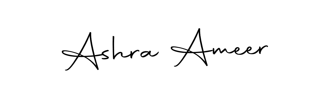 Design your own signature with our free online signature maker. With this signature software, you can create a handwritten (Autography-DOLnW) signature for name Ashra Ameer. Ashra Ameer signature style 10 images and pictures png