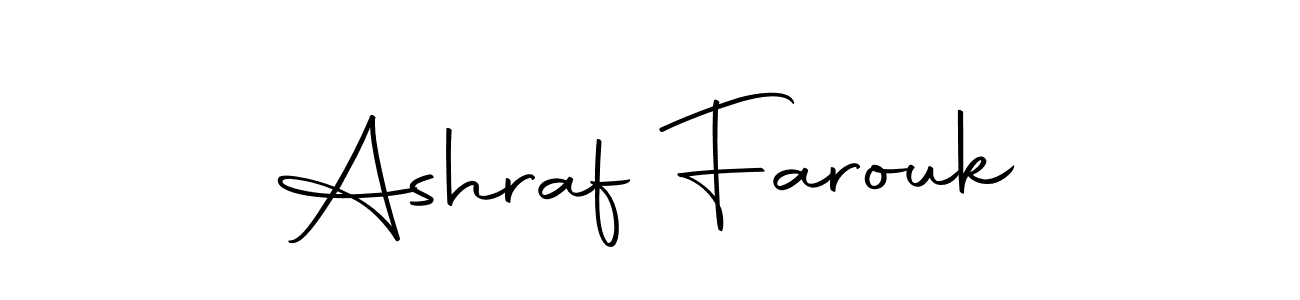 Also we have Ashraf Farouk name is the best signature style. Create professional handwritten signature collection using Autography-DOLnW autograph style. Ashraf Farouk signature style 10 images and pictures png