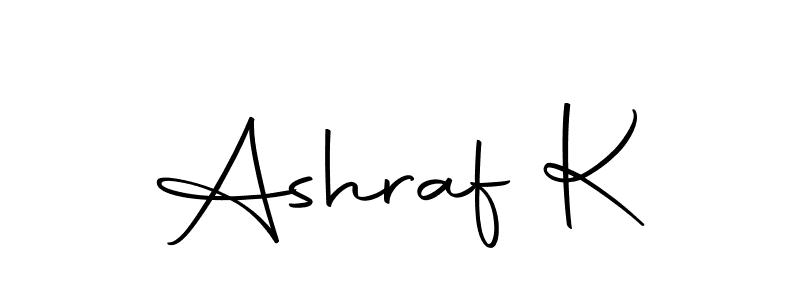 How to make Ashraf K signature? Autography-DOLnW is a professional autograph style. Create handwritten signature for Ashraf K name. Ashraf K signature style 10 images and pictures png