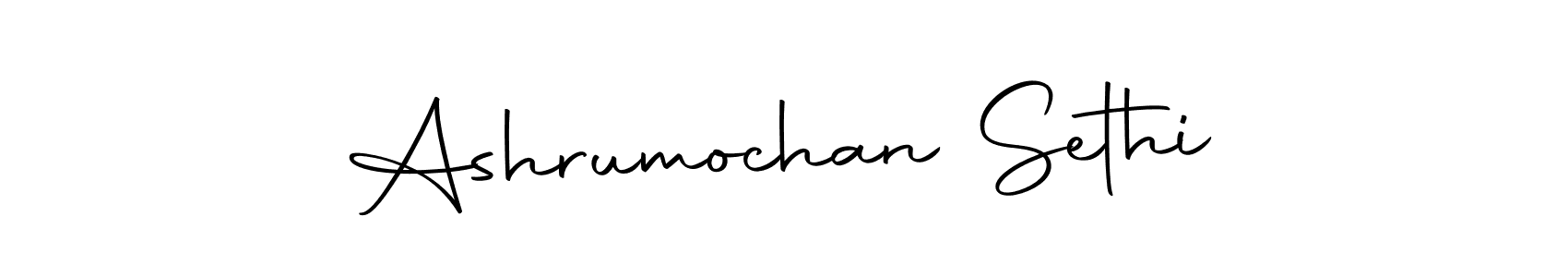 The best way (Autography-DOLnW) to make a short signature is to pick only two or three words in your name. The name Ashrumochan Sethi include a total of six letters. For converting this name. Ashrumochan Sethi signature style 10 images and pictures png