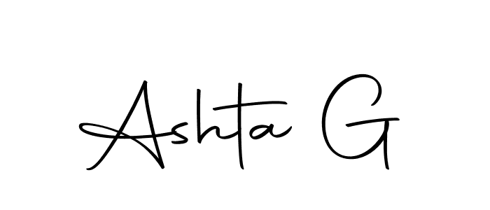 You can use this online signature creator to create a handwritten signature for the name Ashta G. This is the best online autograph maker. Ashta G signature style 10 images and pictures png
