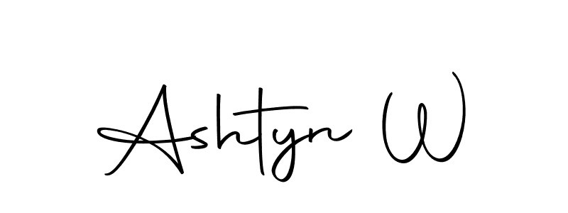 Create a beautiful signature design for name Ashtyn W. With this signature (Autography-DOLnW) fonts, you can make a handwritten signature for free. Ashtyn W signature style 10 images and pictures png