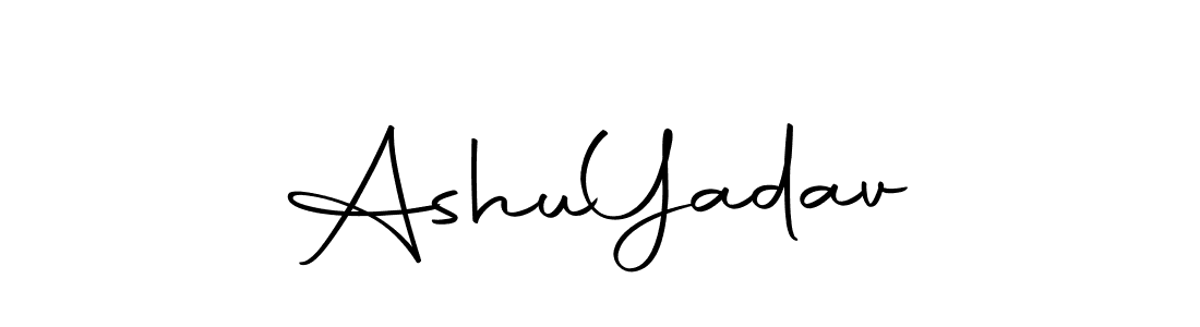 The best way (Autography-DOLnW) to make a short signature is to pick only two or three words in your name. The name Ashu  Yadav include a total of six letters. For converting this name. Ashu  Yadav signature style 10 images and pictures png