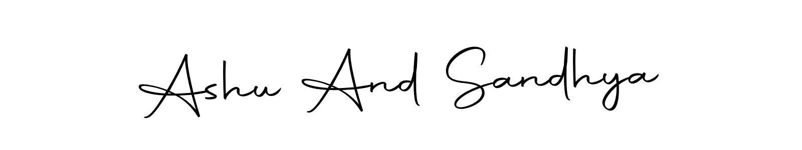 Ashu And Sandhya stylish signature style. Best Handwritten Sign (Autography-DOLnW) for my name. Handwritten Signature Collection Ideas for my name Ashu And Sandhya. Ashu And Sandhya signature style 10 images and pictures png