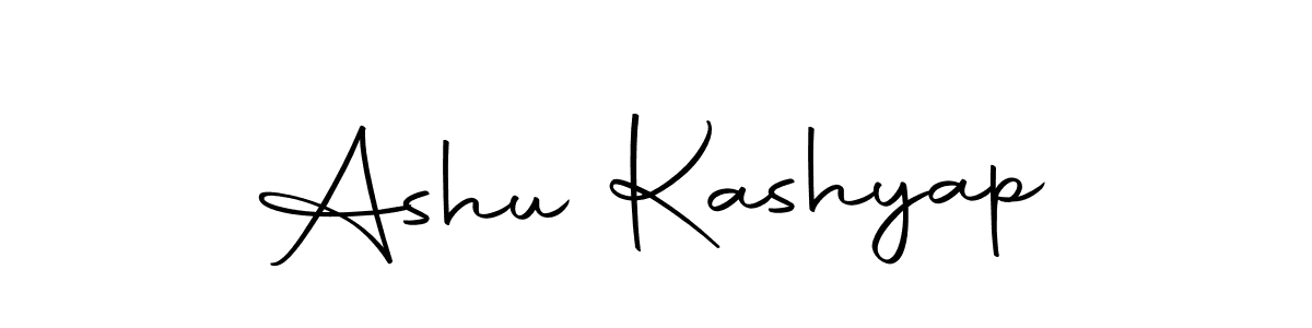 How to make Ashu Kashyap name signature. Use Autography-DOLnW style for creating short signs online. This is the latest handwritten sign. Ashu Kashyap signature style 10 images and pictures png