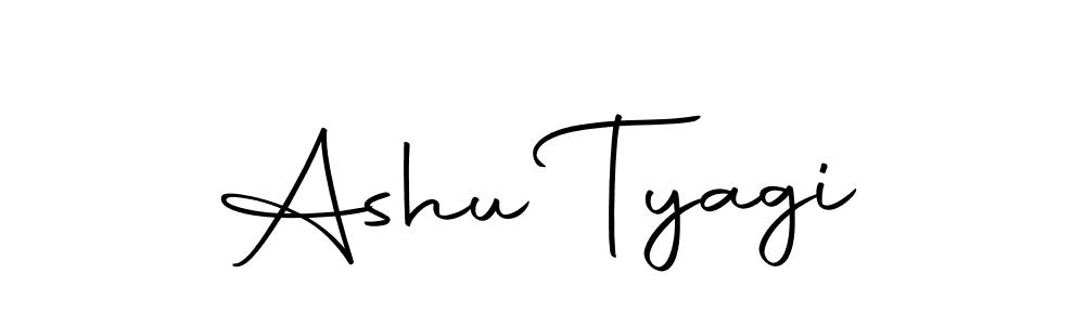 How to make Ashu Tyagi name signature. Use Autography-DOLnW style for creating short signs online. This is the latest handwritten sign. Ashu Tyagi signature style 10 images and pictures png