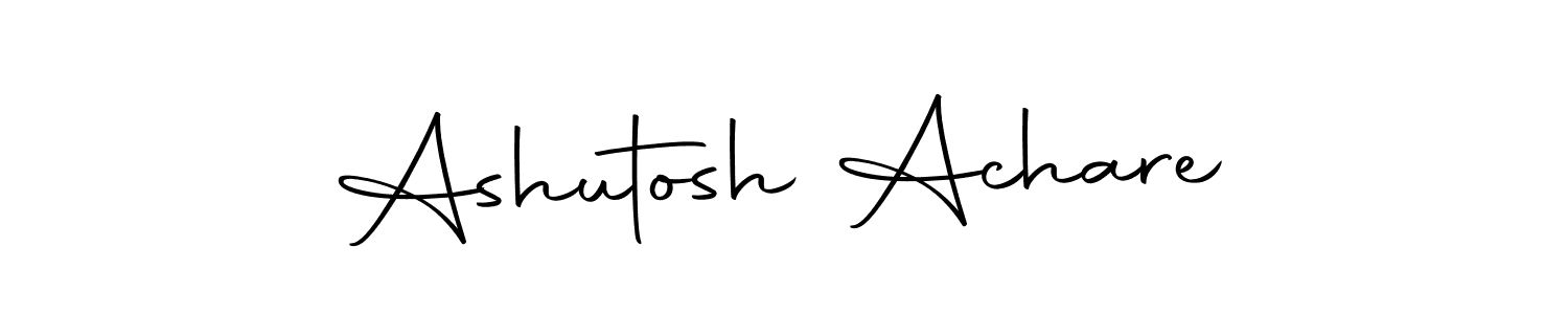 You should practise on your own different ways (Autography-DOLnW) to write your name (Ashutosh Achare) in signature. don't let someone else do it for you. Ashutosh Achare signature style 10 images and pictures png