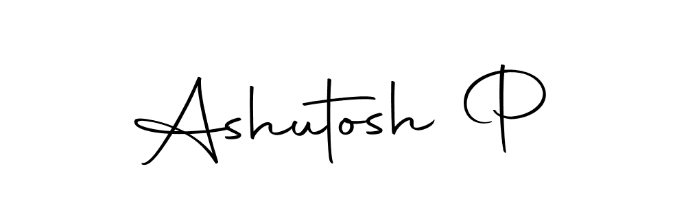 How to make Ashutosh P name signature. Use Autography-DOLnW style for creating short signs online. This is the latest handwritten sign. Ashutosh P signature style 10 images and pictures png