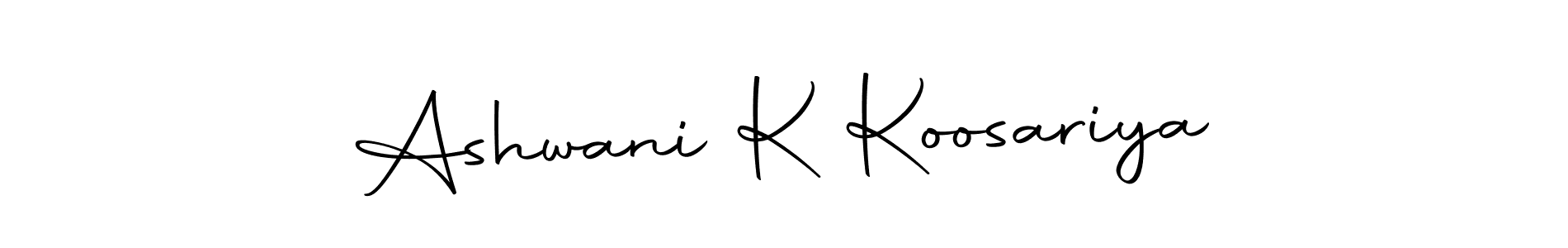 Use a signature maker to create a handwritten signature online. With this signature software, you can design (Autography-DOLnW) your own signature for name Ashwani K Koosariya. Ashwani K Koosariya signature style 10 images and pictures png