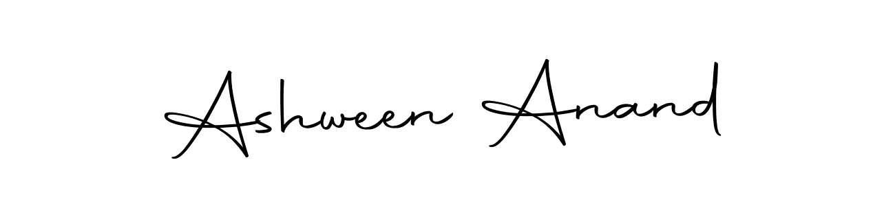 Make a beautiful signature design for name Ashween Anand. Use this online signature maker to create a handwritten signature for free. Ashween Anand signature style 10 images and pictures png