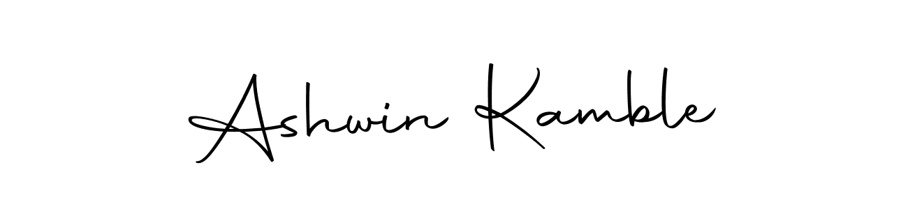 How to make Ashwin Kamble name signature. Use Autography-DOLnW style for creating short signs online. This is the latest handwritten sign. Ashwin Kamble signature style 10 images and pictures png