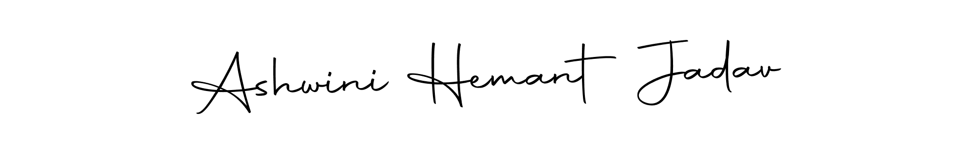 The best way (Autography-DOLnW) to make a short signature is to pick only two or three words in your name. The name Ashwini Hemant Jadav include a total of six letters. For converting this name. Ashwini Hemant Jadav signature style 10 images and pictures png