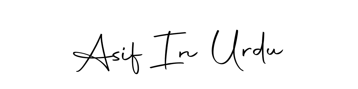 How to make Asif In Urdu name signature. Use Autography-DOLnW style for creating short signs online. This is the latest handwritten sign. Asif In Urdu signature style 10 images and pictures png