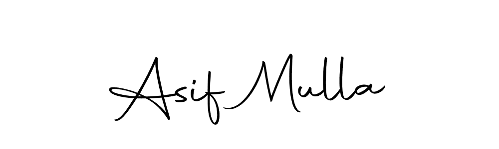 How to make Asif Mulla name signature. Use Autography-DOLnW style for creating short signs online. This is the latest handwritten sign. Asif Mulla signature style 10 images and pictures png