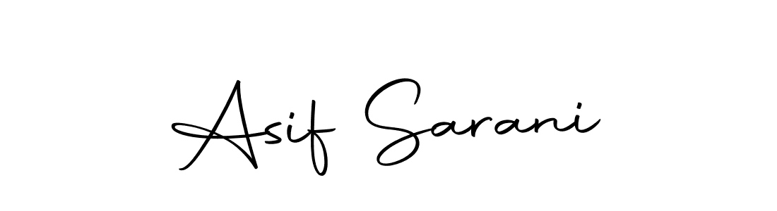 How to make Asif Sarani name signature. Use Autography-DOLnW style for creating short signs online. This is the latest handwritten sign. Asif Sarani signature style 10 images and pictures png