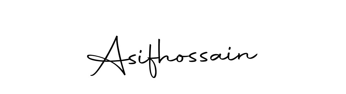 How to make Asifhossain name signature. Use Autography-DOLnW style for creating short signs online. This is the latest handwritten sign. Asifhossain signature style 10 images and pictures png