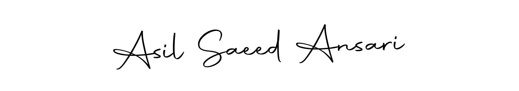 Design your own signature with our free online signature maker. With this signature software, you can create a handwritten (Autography-DOLnW) signature for name Asil Saeed Ansari. Asil Saeed Ansari signature style 10 images and pictures png