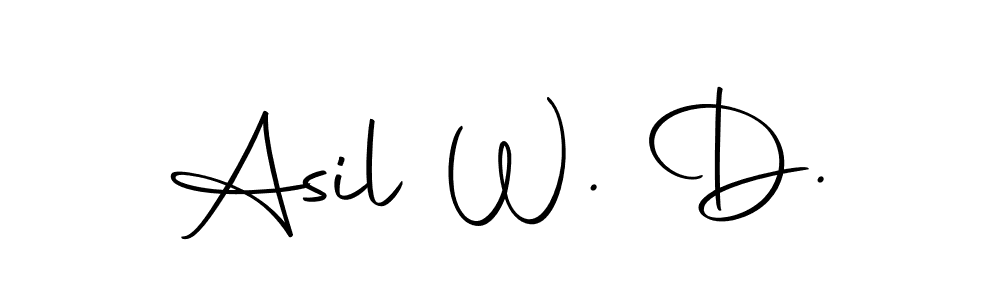 You should practise on your own different ways (Autography-DOLnW) to write your name (Asil W. D.) in signature. don't let someone else do it for you. Asil W. D. signature style 10 images and pictures png