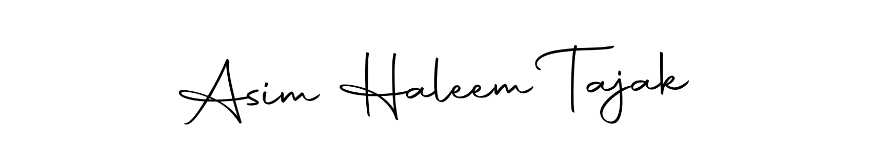How to make Asim Haleem Tajak name signature. Use Autography-DOLnW style for creating short signs online. This is the latest handwritten sign. Asim Haleem Tajak signature style 10 images and pictures png