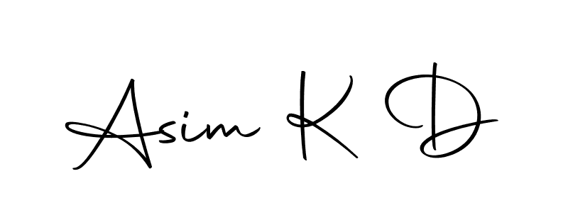 The best way (Autography-DOLnW) to make a short signature is to pick only two or three words in your name. The name Asim K D include a total of six letters. For converting this name. Asim K D signature style 10 images and pictures png