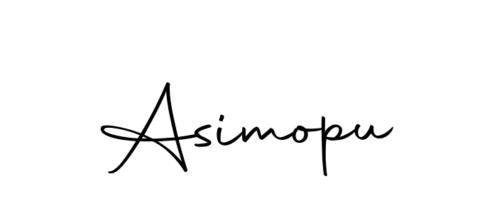Similarly Autography-DOLnW is the best handwritten signature design. Signature creator online .You can use it as an online autograph creator for name Asimopu. Asimopu signature style 10 images and pictures png