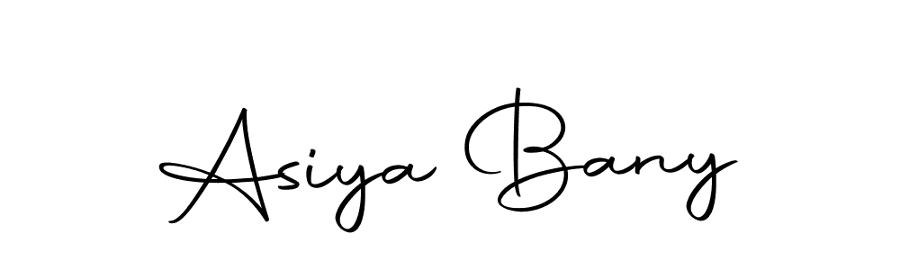 Make a beautiful signature design for name Asiya Bany. Use this online signature maker to create a handwritten signature for free. Asiya Bany signature style 10 images and pictures png