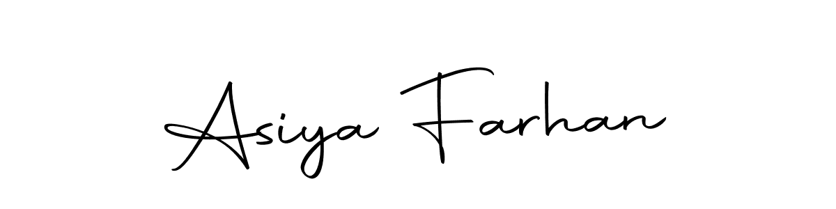 You should practise on your own different ways (Autography-DOLnW) to write your name (Asiya Farhan) in signature. don't let someone else do it for you. Asiya Farhan signature style 10 images and pictures png