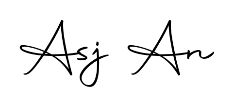 The Autography-DOLnW typeface gives name Asj An a refined look. Suitable for certificates, diplomas, and official verification. Asj An signature style 10 images and pictures png