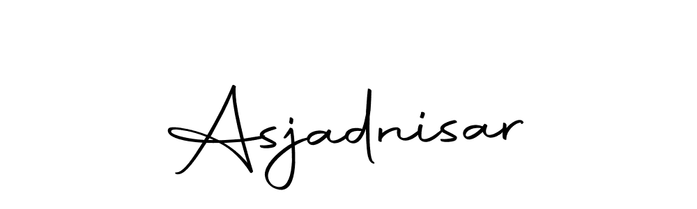 How to make Asjadnisar name signature. Use Autography-DOLnW style for creating short signs online. This is the latest handwritten sign. Asjadnisar signature style 10 images and pictures png