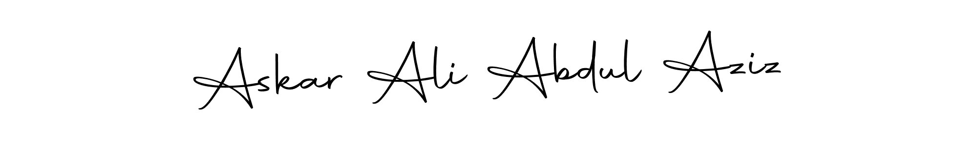 The best way (Autography-DOLnW) to make a short signature is to pick only two or three words in your name. The name Askar Ali Abdul Aziz include a total of six letters. For converting this name. Askar Ali Abdul Aziz signature style 10 images and pictures png