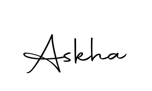 You should practise on your own different ways (Autography-DOLnW) to write your name (Askha) in signature. don't let someone else do it for you. Askha signature style 10 images and pictures png