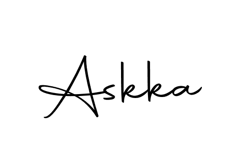 Use a signature maker to create a handwritten signature online. With this signature software, you can design (Autography-DOLnW) your own signature for name Askka. Askka signature style 10 images and pictures png