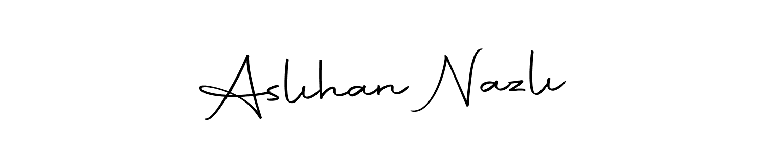 How to Draw Aslıhan Nazlı signature style? Autography-DOLnW is a latest design signature styles for name Aslıhan Nazlı. Aslıhan Nazlı signature style 10 images and pictures png