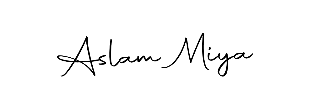 Design your own signature with our free online signature maker. With this signature software, you can create a handwritten (Autography-DOLnW) signature for name Aslam Miya. Aslam Miya signature style 10 images and pictures png