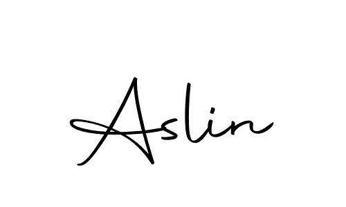 Design your own signature with our free online signature maker. With this signature software, you can create a handwritten (Autography-DOLnW) signature for name Aslin. Aslin signature style 10 images and pictures png