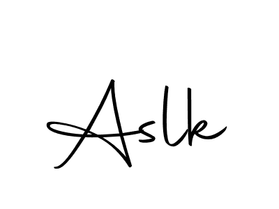 Similarly Autography-DOLnW is the best handwritten signature design. Signature creator online .You can use it as an online autograph creator for name Aslk. Aslk signature style 10 images and pictures png
