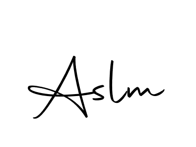 Design your own signature with our free online signature maker. With this signature software, you can create a handwritten (Autography-DOLnW) signature for name Aslm. Aslm signature style 10 images and pictures png