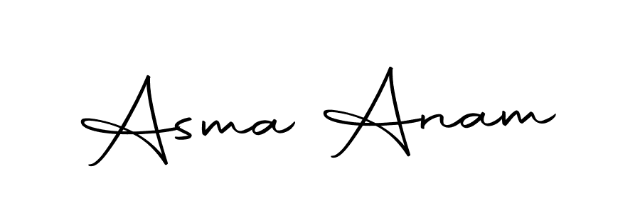 Use a signature maker to create a handwritten signature online. With this signature software, you can design (Autography-DOLnW) your own signature for name Asma Anam. Asma Anam signature style 10 images and pictures png