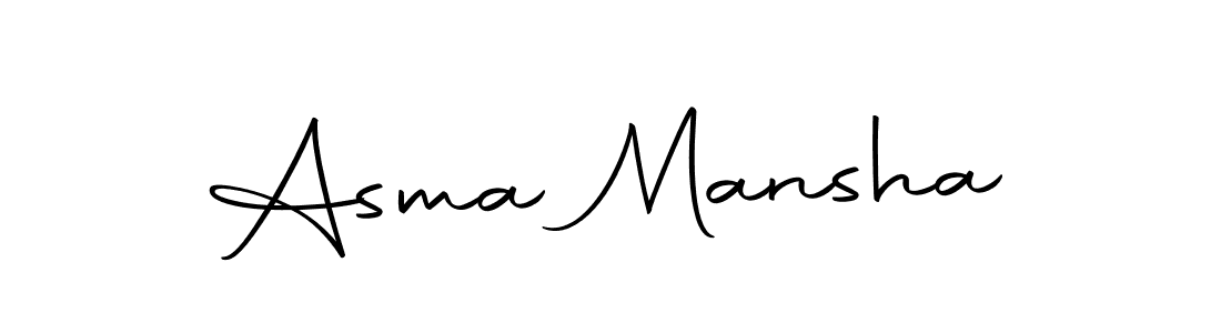 How to make Asma Mansha signature? Autography-DOLnW is a professional autograph style. Create handwritten signature for Asma Mansha name. Asma Mansha signature style 10 images and pictures png