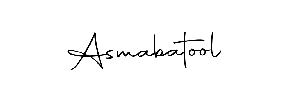 You can use this online signature creator to create a handwritten signature for the name Asmabatool. This is the best online autograph maker. Asmabatool signature style 10 images and pictures png