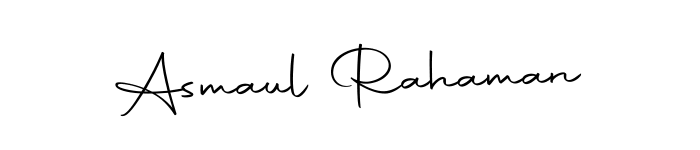 Design your own signature with our free online signature maker. With this signature software, you can create a handwritten (Autography-DOLnW) signature for name Asmaul Rahaman. Asmaul Rahaman signature style 10 images and pictures png