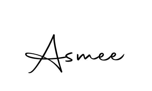 Design your own signature with our free online signature maker. With this signature software, you can create a handwritten (Autography-DOLnW) signature for name Asmee. Asmee signature style 10 images and pictures png
