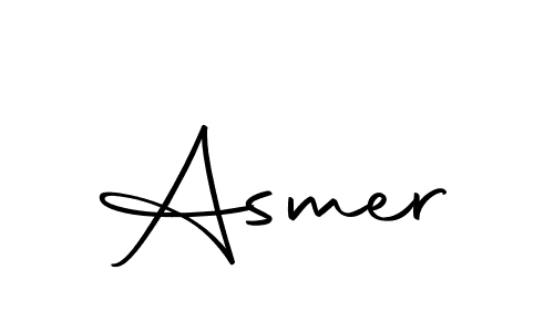 You should practise on your own different ways (Autography-DOLnW) to write your name (Asmer) in signature. don't let someone else do it for you. Asmer signature style 10 images and pictures png