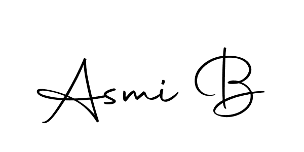 Create a beautiful signature design for name Asmi B. With this signature (Autography-DOLnW) fonts, you can make a handwritten signature for free. Asmi B signature style 10 images and pictures png